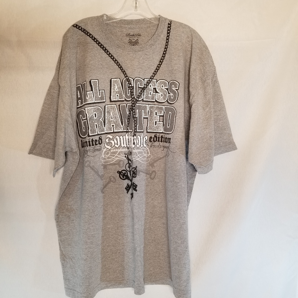South Pole Signature Series Mens  Size 2XL Gray T-Shirt Pull Over